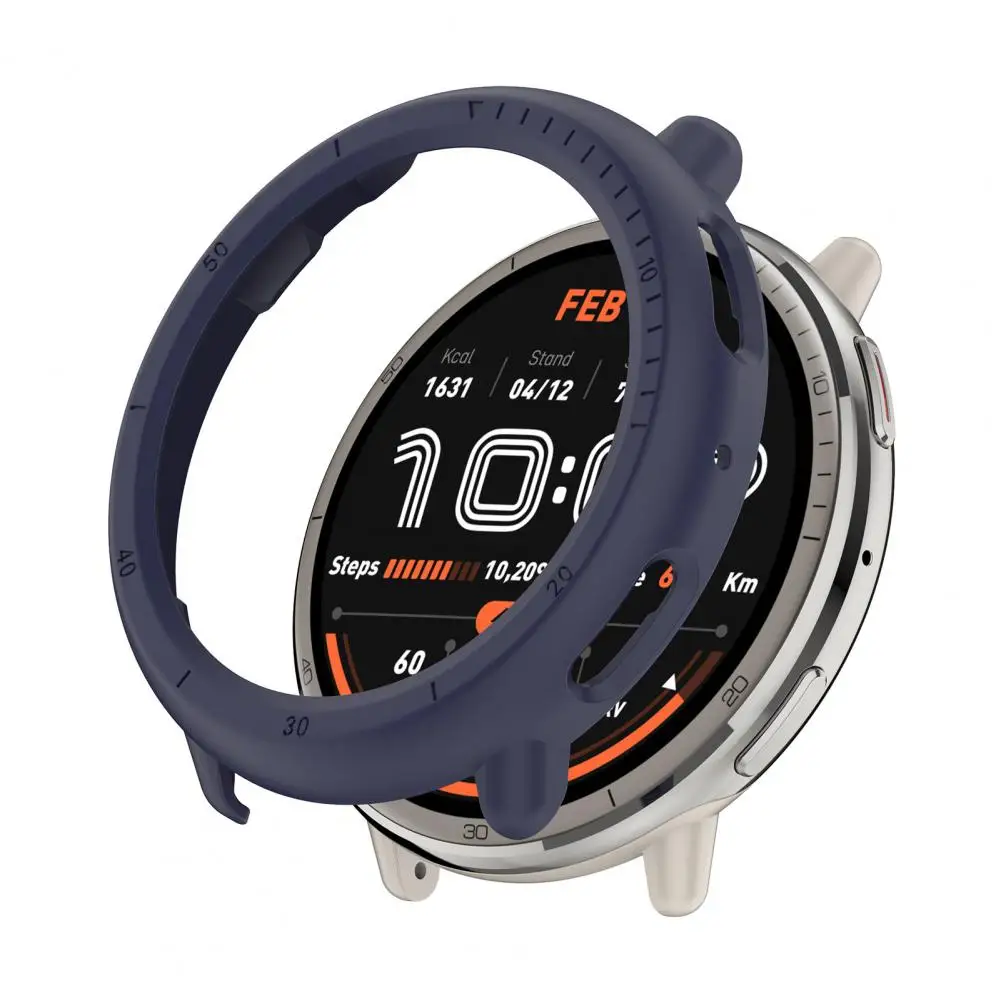 Watch Case Durable Watch Protective Cover with Hard Shell Glass Screen Protector for Amazfit Active 2 for Device