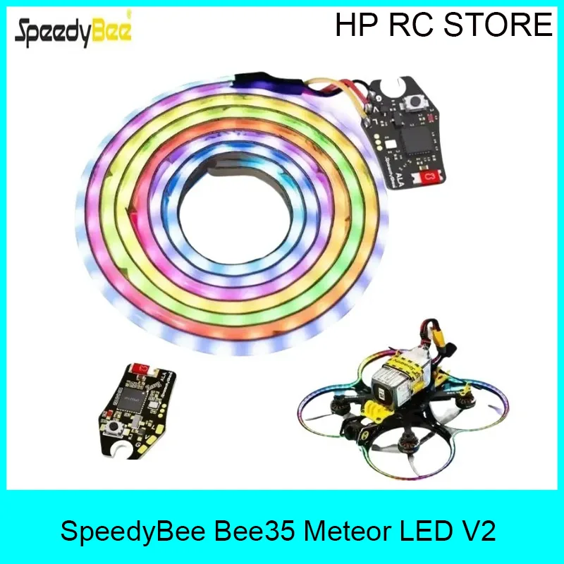 SpeedyBee Bee35 Meteor LED V2 Lighting System, Ultra-Bright Programmable RGB LED Strips for FPV Drones