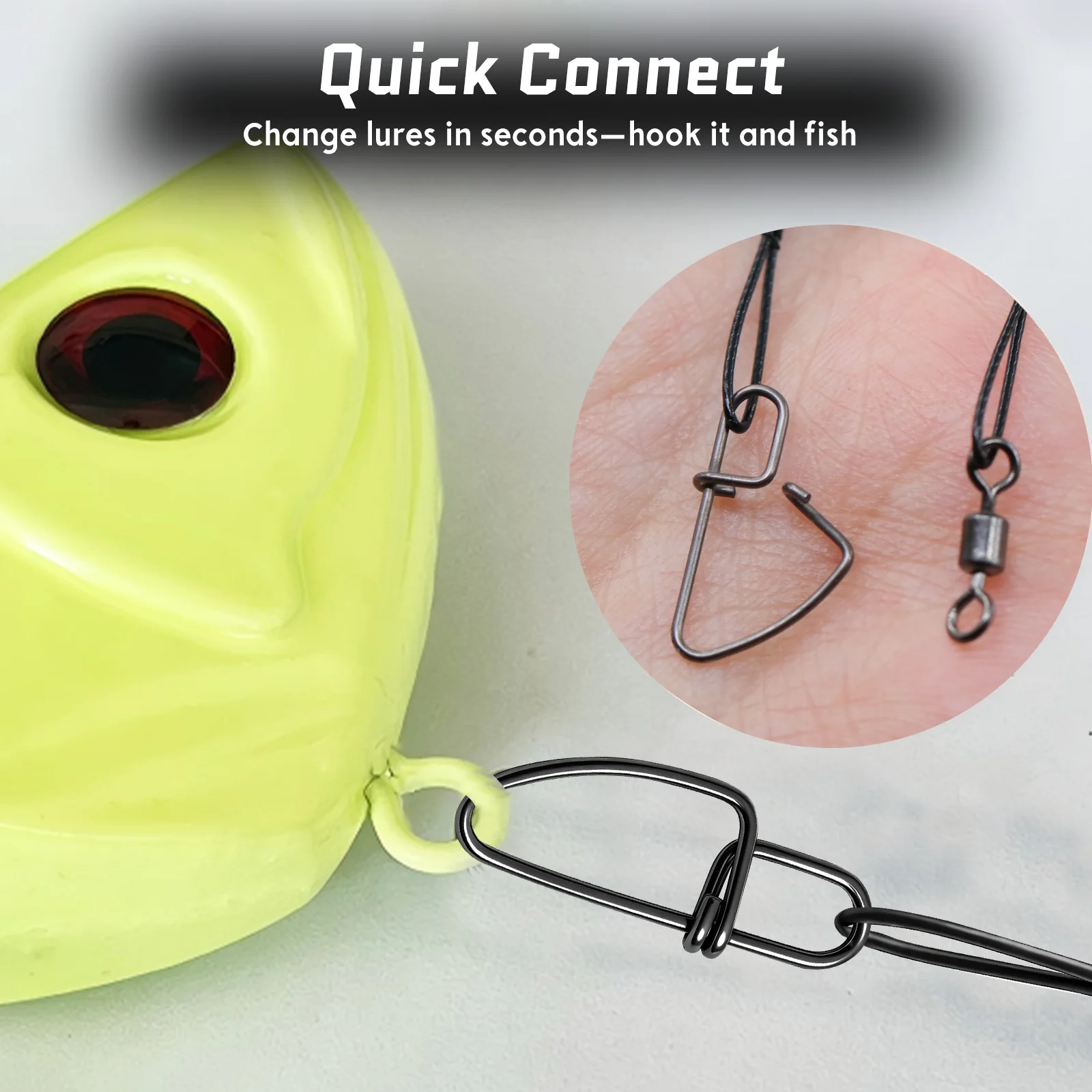 FishTrip Kit de líder de acero con giratorios y mosquetones - imagen 5
