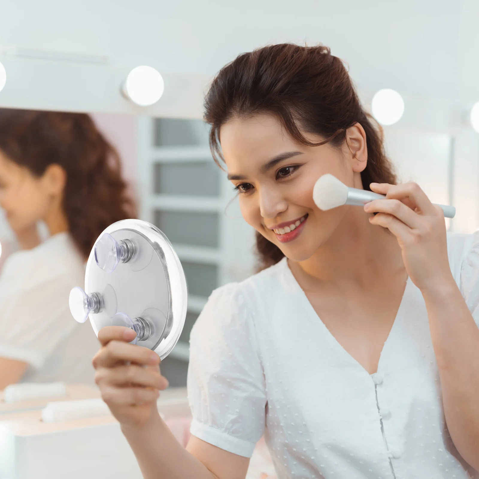 Lusterko kieszonkowe do codziennego użytku, powiększenie 20x, okrągłe, wytrzymały materiał, bezpieczne, do długotrwałego użytkowania, okrągła lupa powiększająca 20x