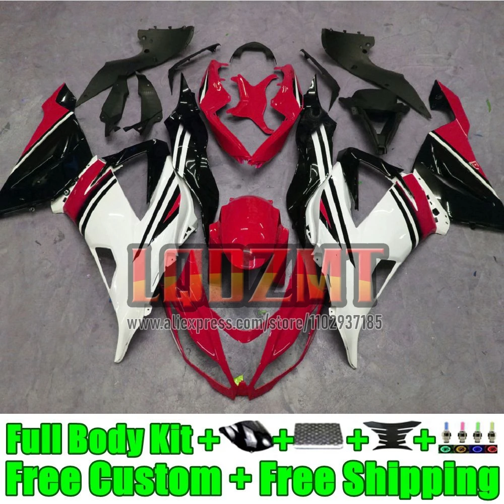 Injection Body For KAWASAKI NINJA ZX-6R ZX636 ZX 6R 636 42No.136 white red ZX6R 2019 2020 2021 2022 ZX-636 19 20 21 22 Fairing