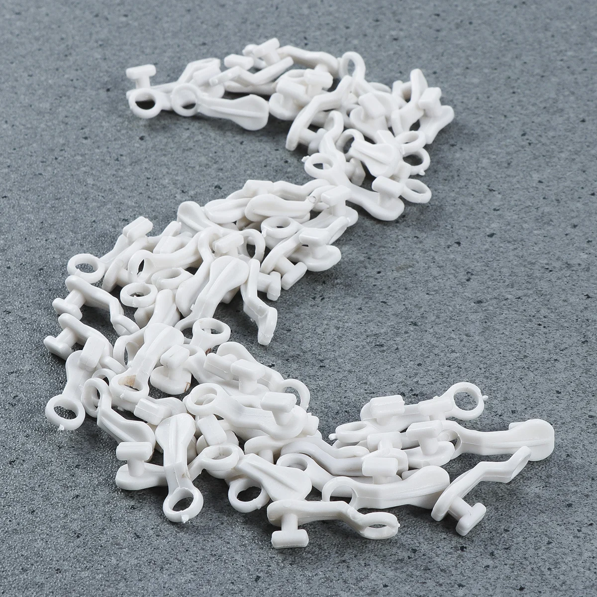 

50Pcs Curtain Track Gliders S Shape Plastic Rail Slides Hooks for Window Door Shower Curtains Traversing Rod Slides Easy Use