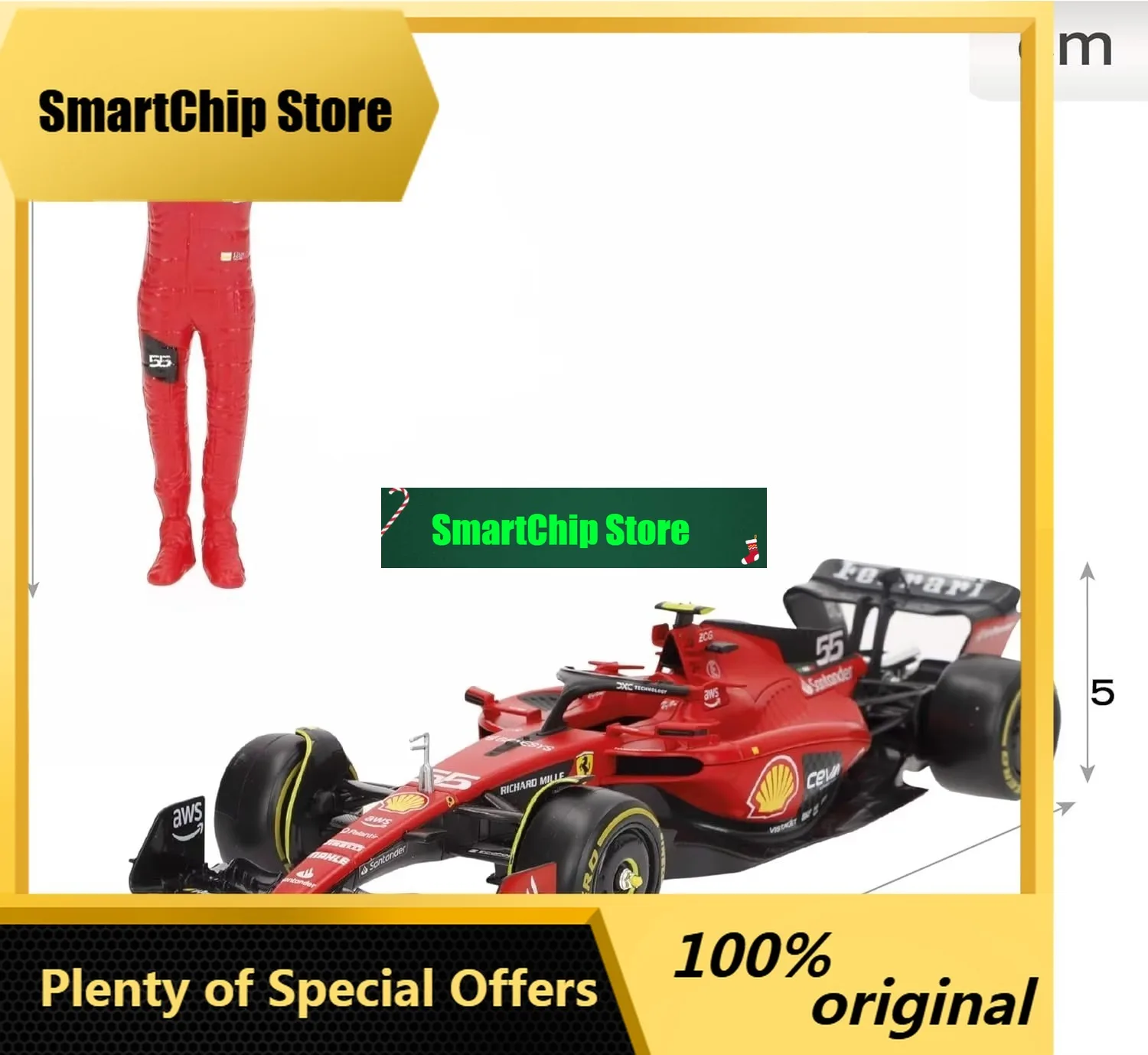 SmCpBburago 1:24 Ferrari SF23 / Red Bull RB19 F1 #1 #11 Max Verstappen Sergio Perez Anime Figure Doll Model Car Diecast Alloy Lu