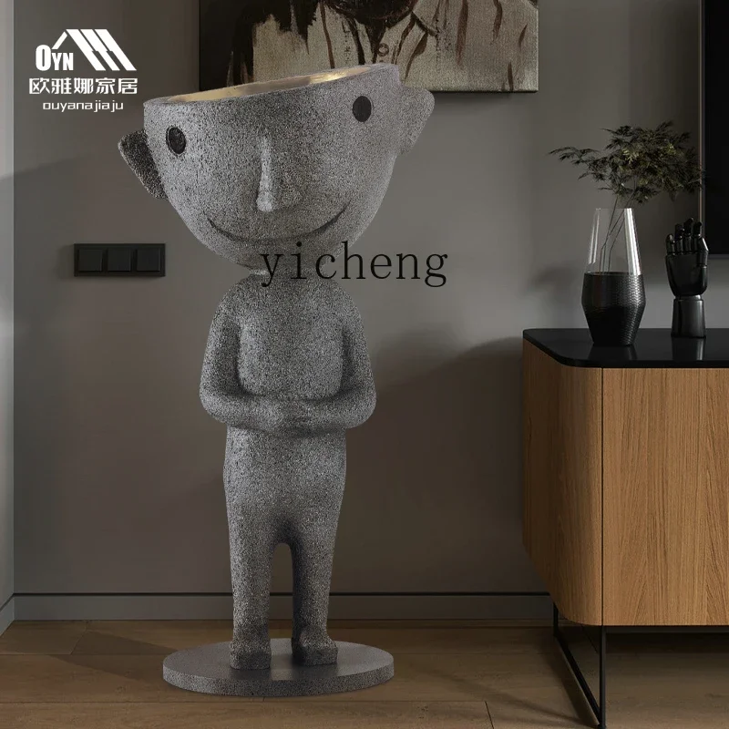 YFY  cartoon alien big head figure fiberglass sculpture decoration ornament home accessories accessories