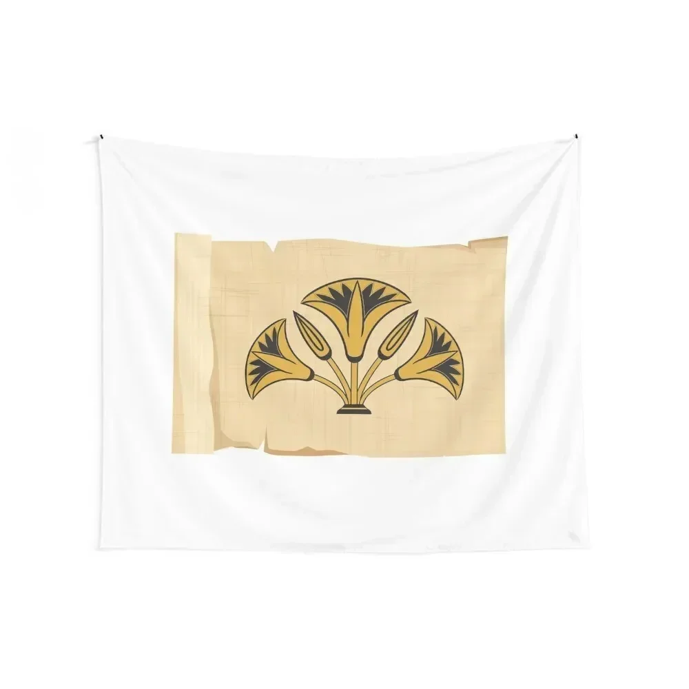 Papyrus sheet Egyptian Lotus flower Tapestry Cute Room Things House Decorations Wall Decoration Tapestry