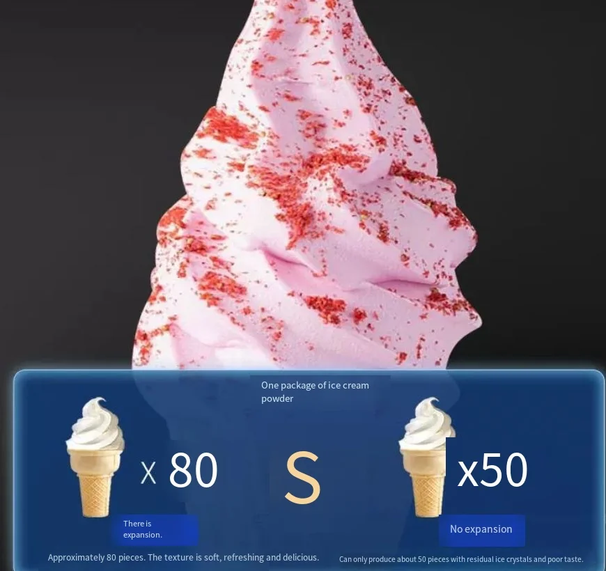 Small Mini Ice Cream Maker Table Top Home Commercial Soft Serve Ice Cream Machine