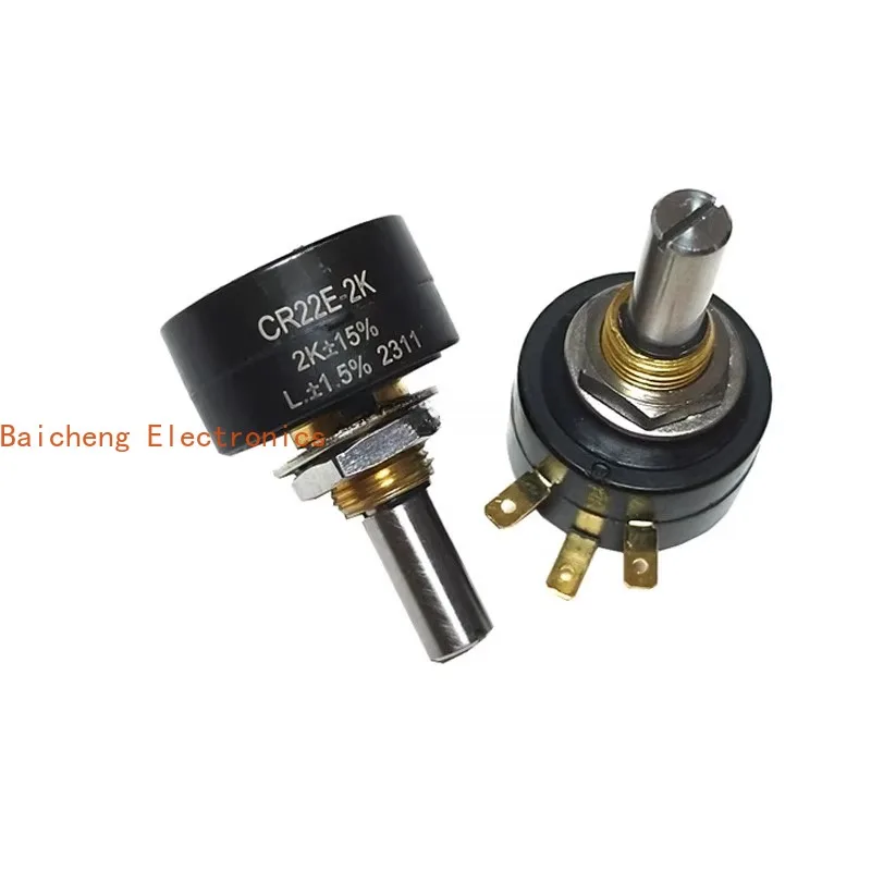 2PCS CR22E single turn conductive plastic potentiometer 1K2K5K10K can replace FCP22E/WDD22P1