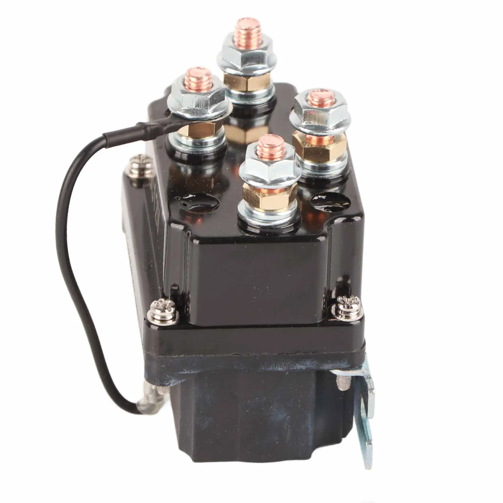 Winch Solenoid Relay Contactor 12V 250A for ATV UTV SUV 3000-5000lbs Winch Alloy Steel Black Powder Coated Wear Resistance