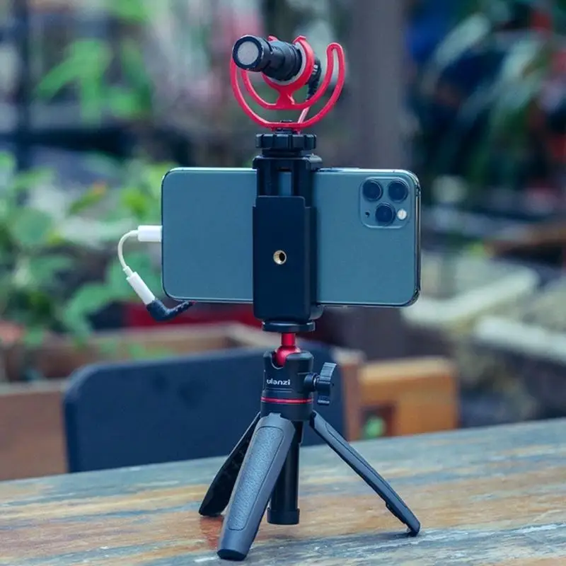 حامل هاتف ثلاثي القوائم R53C مع عرض قابل للتعديل 56-83 مم، حذاء بارد سهل الضبط مشبك للأضواء ومعدات الكاميرا الإضافية #3