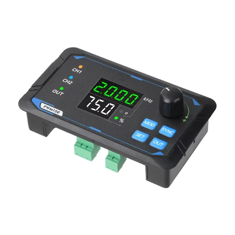 PWM150 dual channel signal generator DC5-24V servo motor driver adjustable square wave pulse frequency and duty cycle 1-150kHz