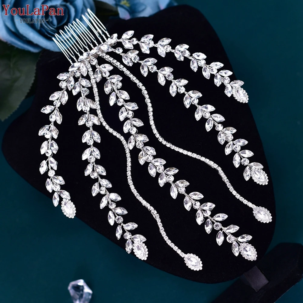 YouLaPan Crystal Bridal Comb Woman Hair Clip Wedding Hair Accessories Jewelry Handmade Bride Headdress Bridesmaid Headwear HP525