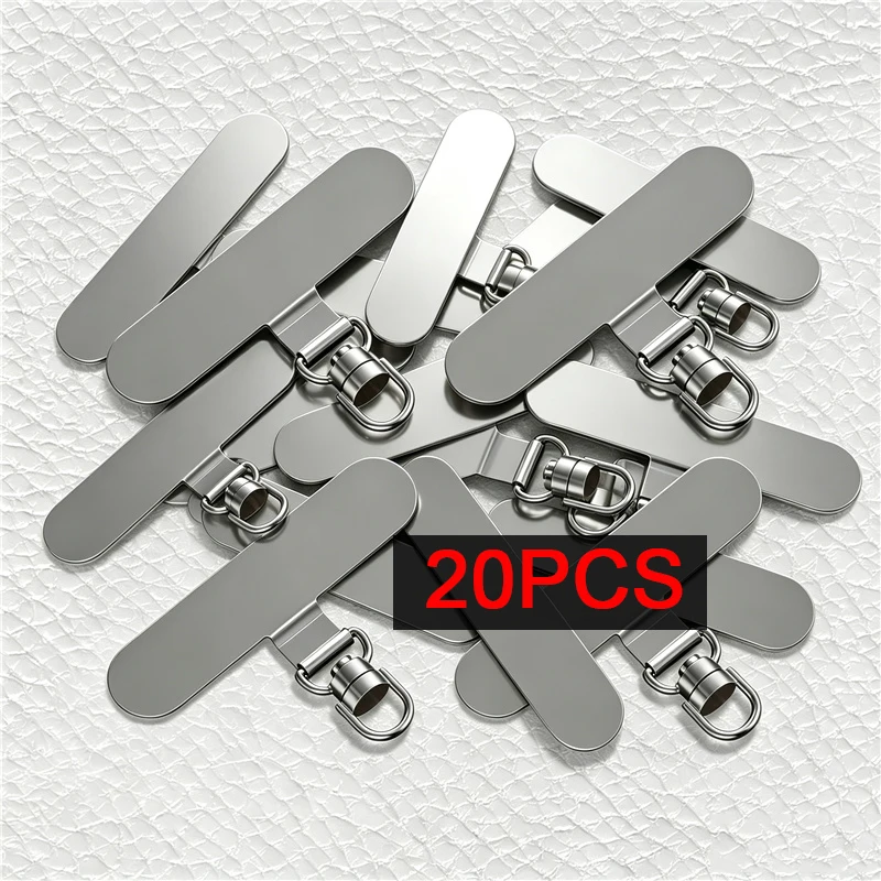 4-50 Stück 360 ° Drehbarer Handy-Charm-Handgelenkschlaufenhalter aus Edelstahl, ultradünner Lanyard-Patch, Metall-Handy-Befestigungslasche – Detail 9