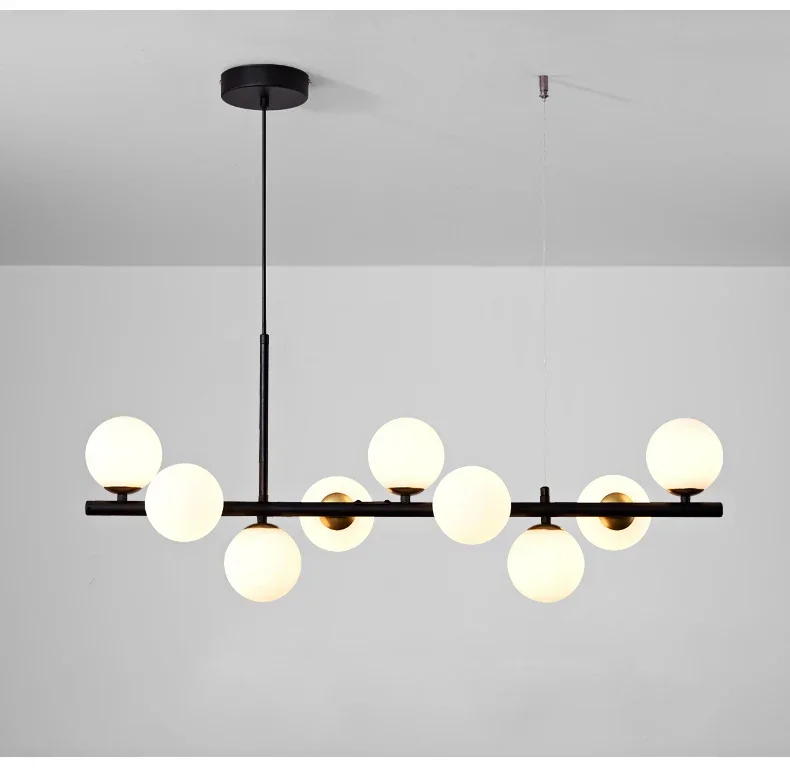 Modern Glass Ball Ceiling Chandelier for Table Dining Living Room Kitchen Island Pendant Lamp Home Decor Indoor Lighting Fixture