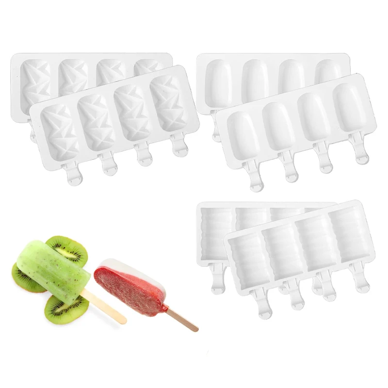 Ice Cream Mold Silicone Popsicle Molds DIY Homemade Dessert Freezer Fruit Juice Ice Pop Forms Ice Lolly Mould Popsicle Maker DIY