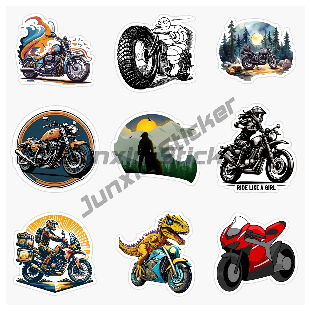 

Motorcycle Racer Motocross Car Sticker Laptop Speedboat Rear Windshield Waterproof Exterior Vinyl Self-adhesive Decal
