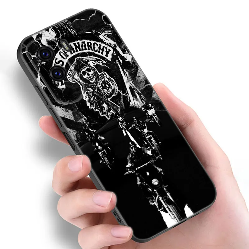 Sons of Anarchy TV Black Phone Case For Huawei Honor 70 90 Lite X40 GT X50 i X5 + X6A X6S X7A X8A X8B X6 X7 X8 X9 4G X9A X9B 5G