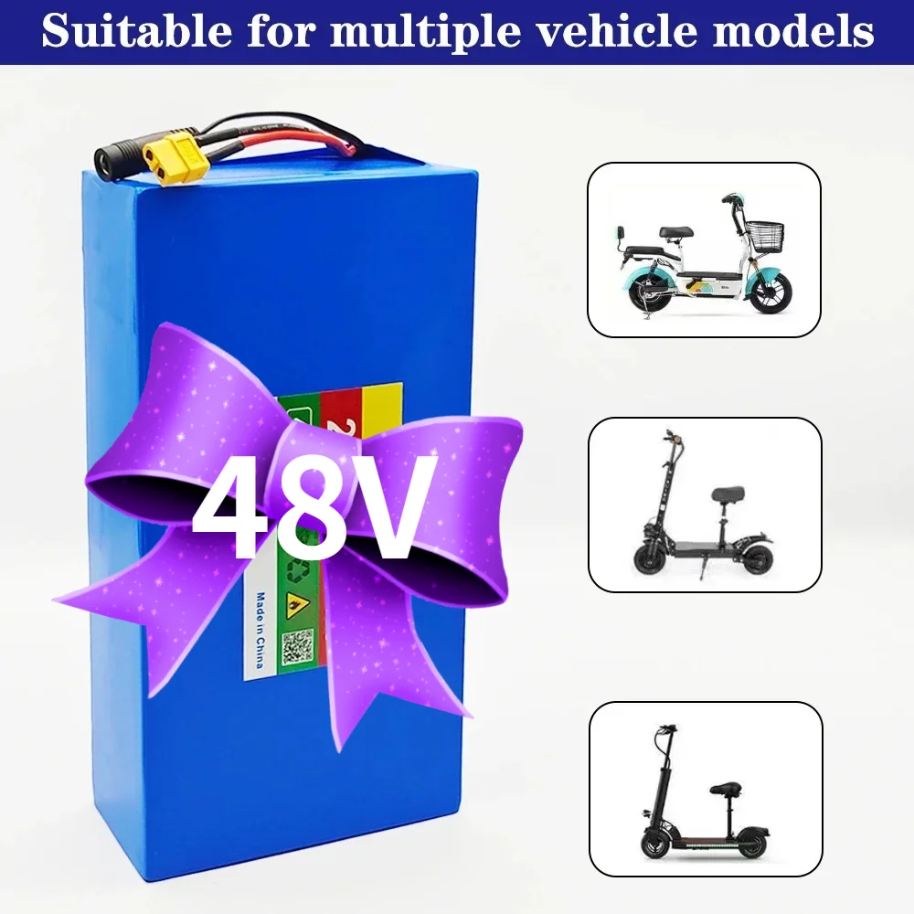 Brand new 48V 24Ah 13s6p lithium battery pack 48v 24000mAh 2000W for Citycoco electric scooter battery built in BMS