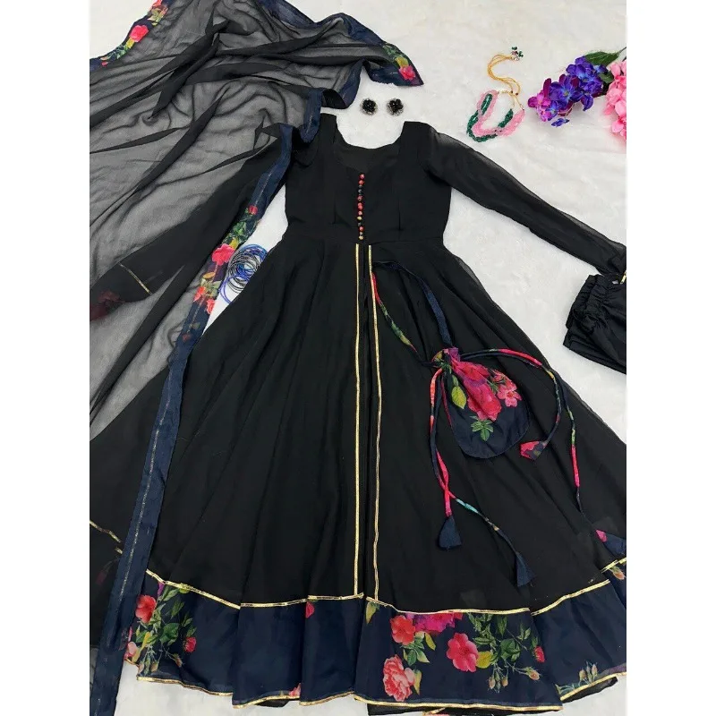 여성용 Salwar 인도 파티 세트, 카메에즈 디자이너 웨딩 가운 