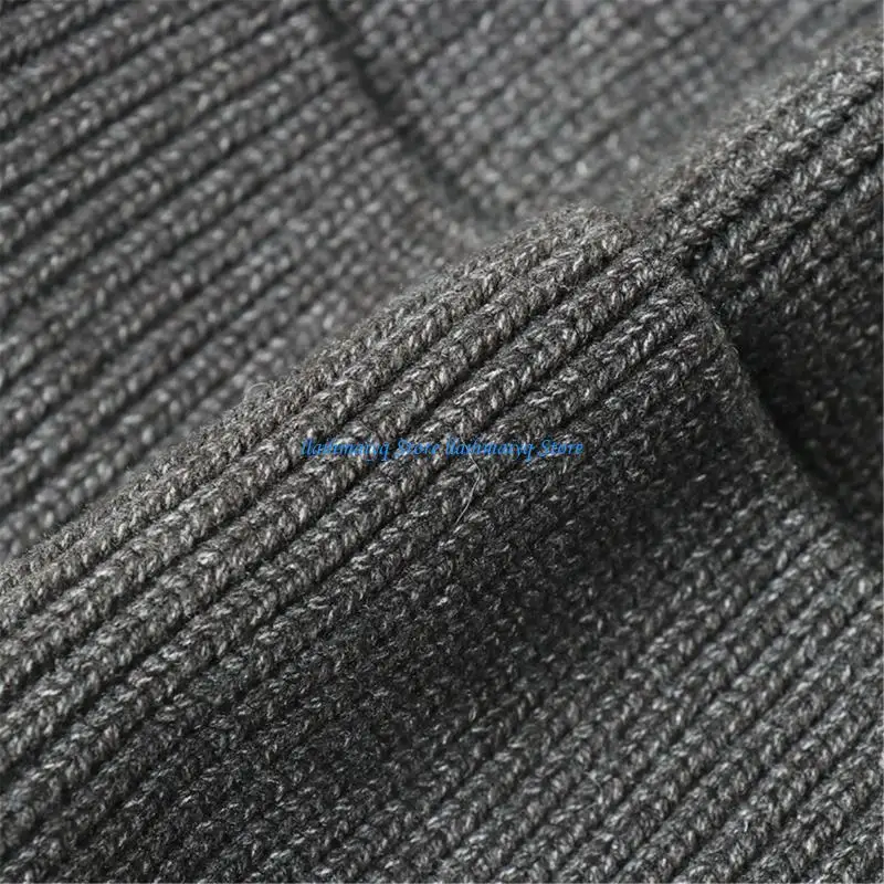 573B 2IN1 Knit Pullover Cap Neck Scarf Warm Windproof Design Stretchy Hat Neck Warmer