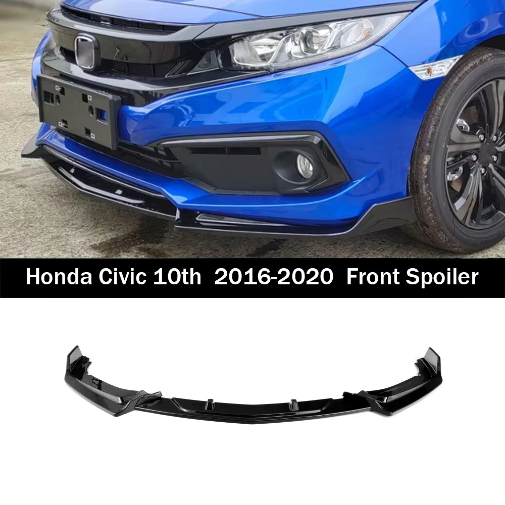 

Автомобильный передний бампер, спойлер для губ, подбородка, диффузор для Honda Civic 2016-2020, комплект кузова, нижний бампер, сплиттер, защита, автозапчасти