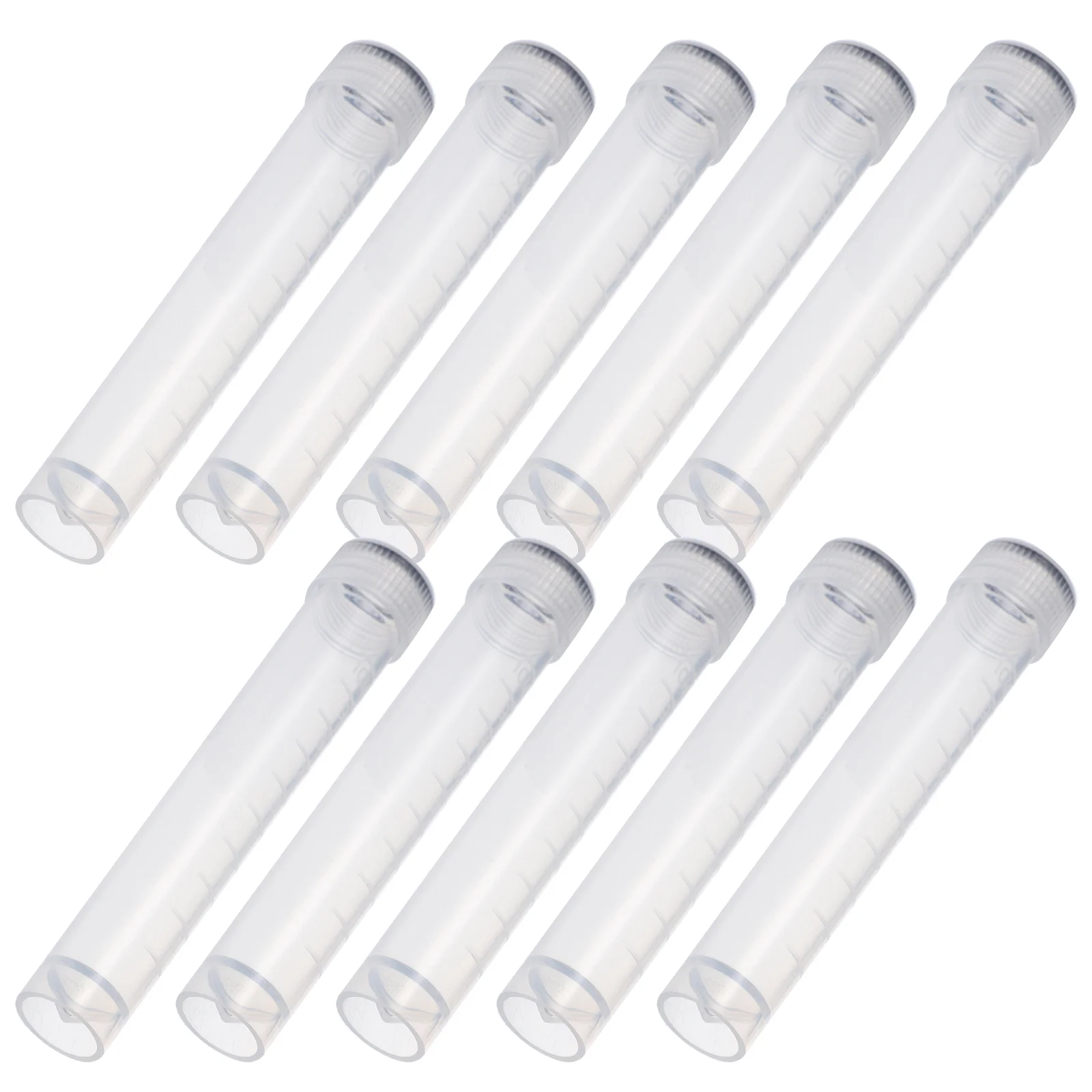 10 Pcs Cryovial Plastic Sample Tube 10ml Freezing Liquid Experiment Supplies Test Tubes Keli with Lids