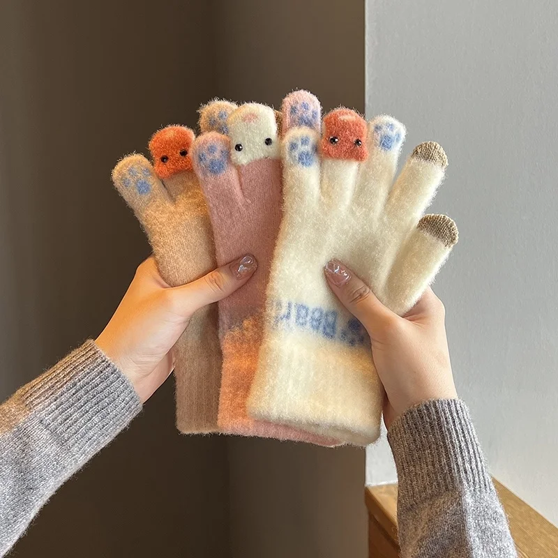 celot-kever-gants-d'hiver-tricotes-doubles-en-fce-pour-femme-avec-ecran-tactile-chauds-coupe-vent-adaptes-au-cyclisme