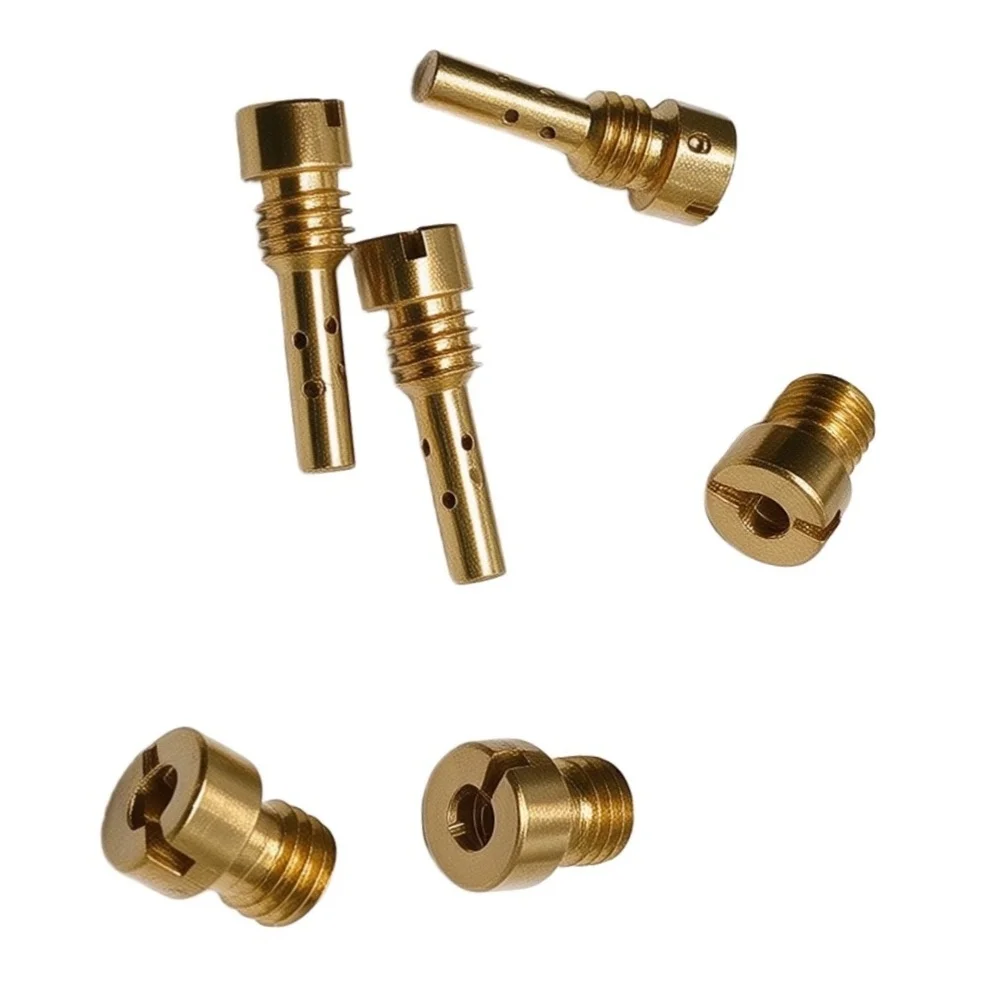 For XL883 XL1200 For CV40 Carburetor Jet Kit 3 Main Jets #185 #190 #195 + 3 Idle Jets #42 #45 #48 Yellow Brass Nozzle Set