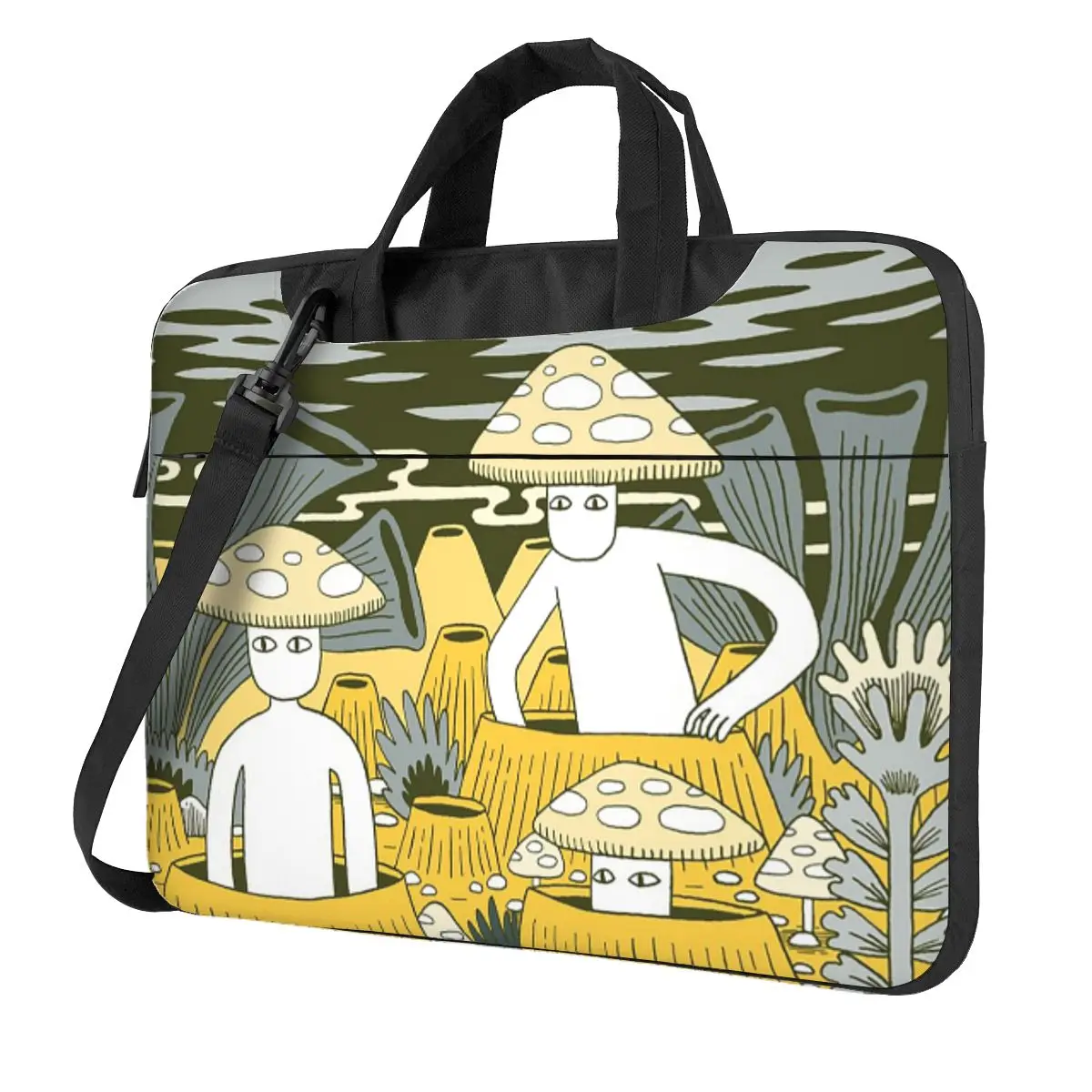 

Мужская сумка через плечо с грибами для ноутбука, сумка для компьютера 13, 14, 15,6 дюймов, сумка для ноутбука Macbook Pro Lenovo