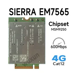 Беспроводной модуль WDXUN EM7565 4G LTE CAT-12, 600 Мбит/с, NGFF модуль Cat12, NGFF модуль Cat12 для ноутбука