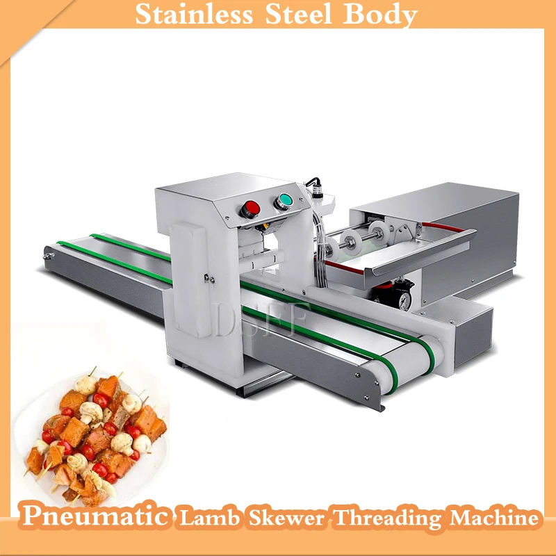 

304 Stainless Steel Body Barbecue Skewer Making Machine, Commercial Chicken, Lamb, Beef Skewer Threading Machine