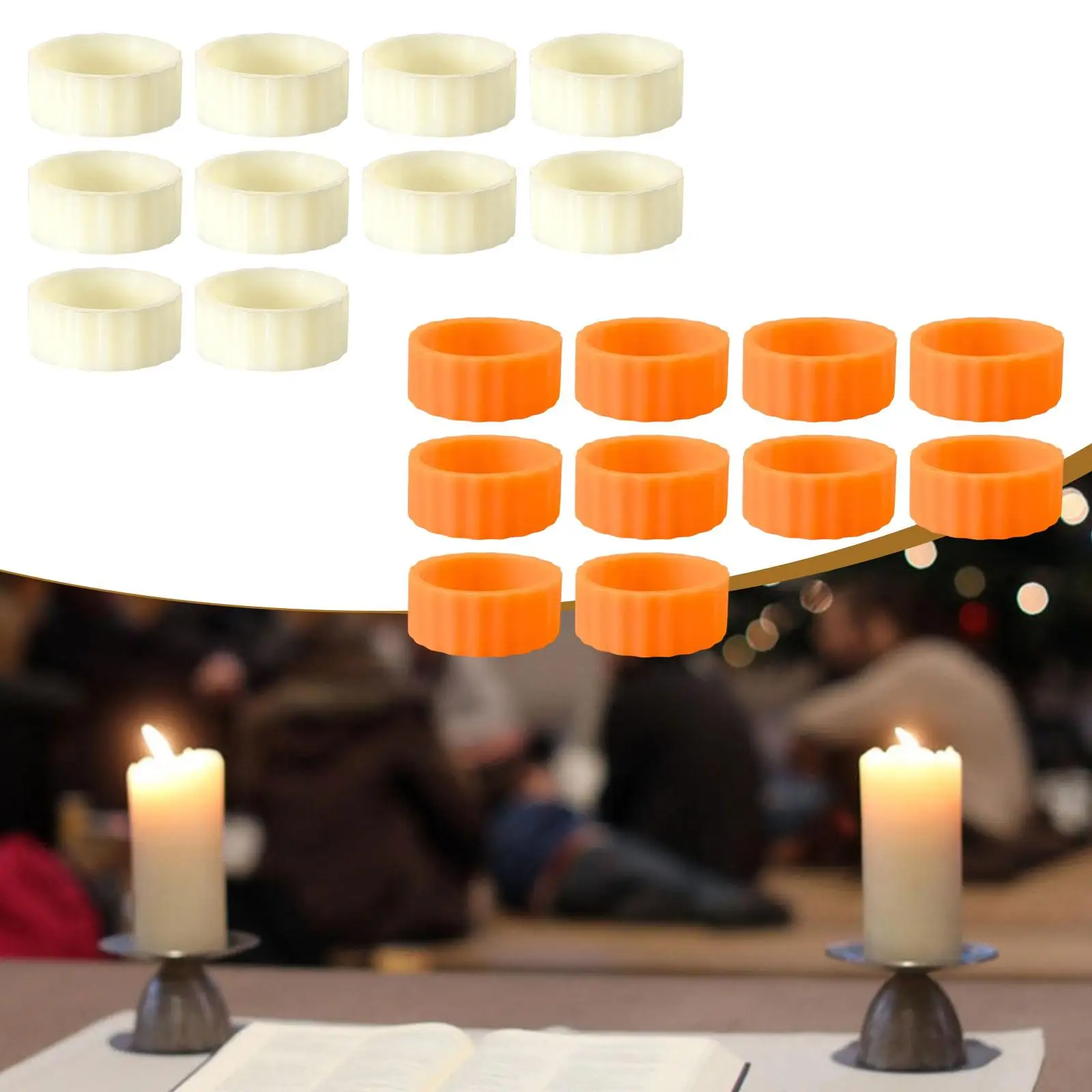10x Candle Grippers Drip Protectors Decorative Keep Bougie Upright in Place
