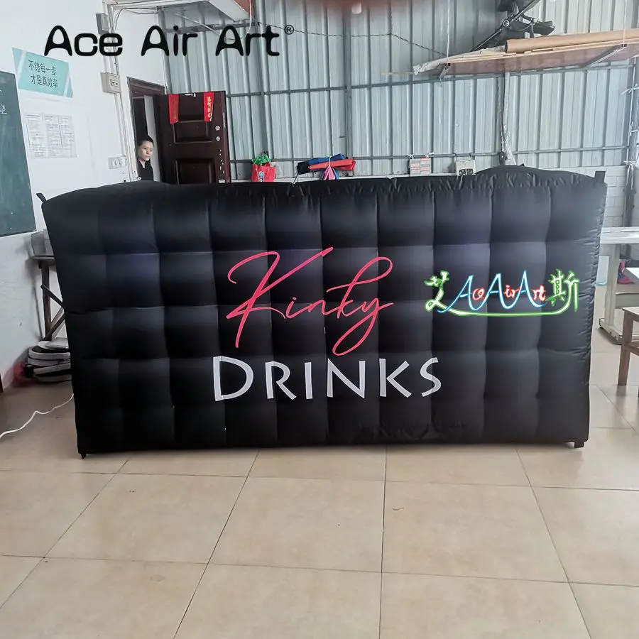 Custom Black Inflatable DJ Bar with Air Blower, Commercial Trade Show, Made in China