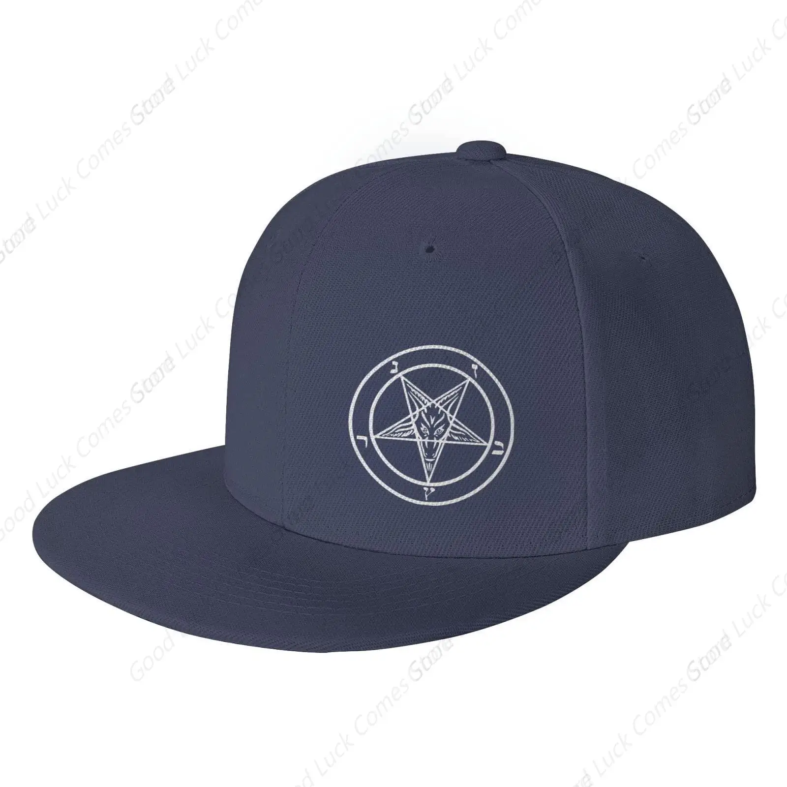 Goat of Mendes Pentagram Satan Satanic Baphomet Baseball Cap Flat Bill Hip Hop Style Classic Snapback Hat