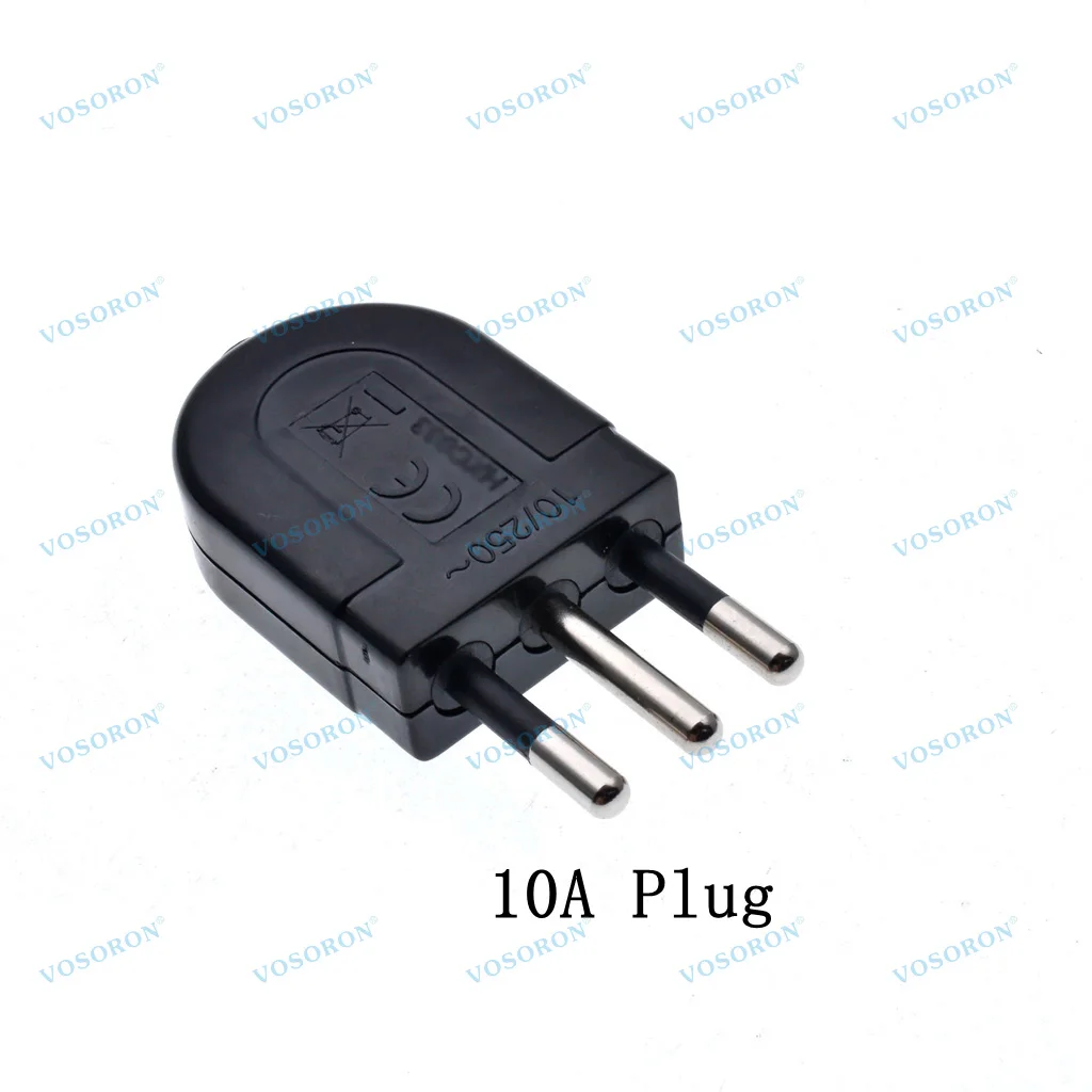 3 Pins Wiring Assembly Plug Italian Power Plug 10A/16A 250 AC Standard Power Adaptor Detachable Plug Male For Uruguay Chile