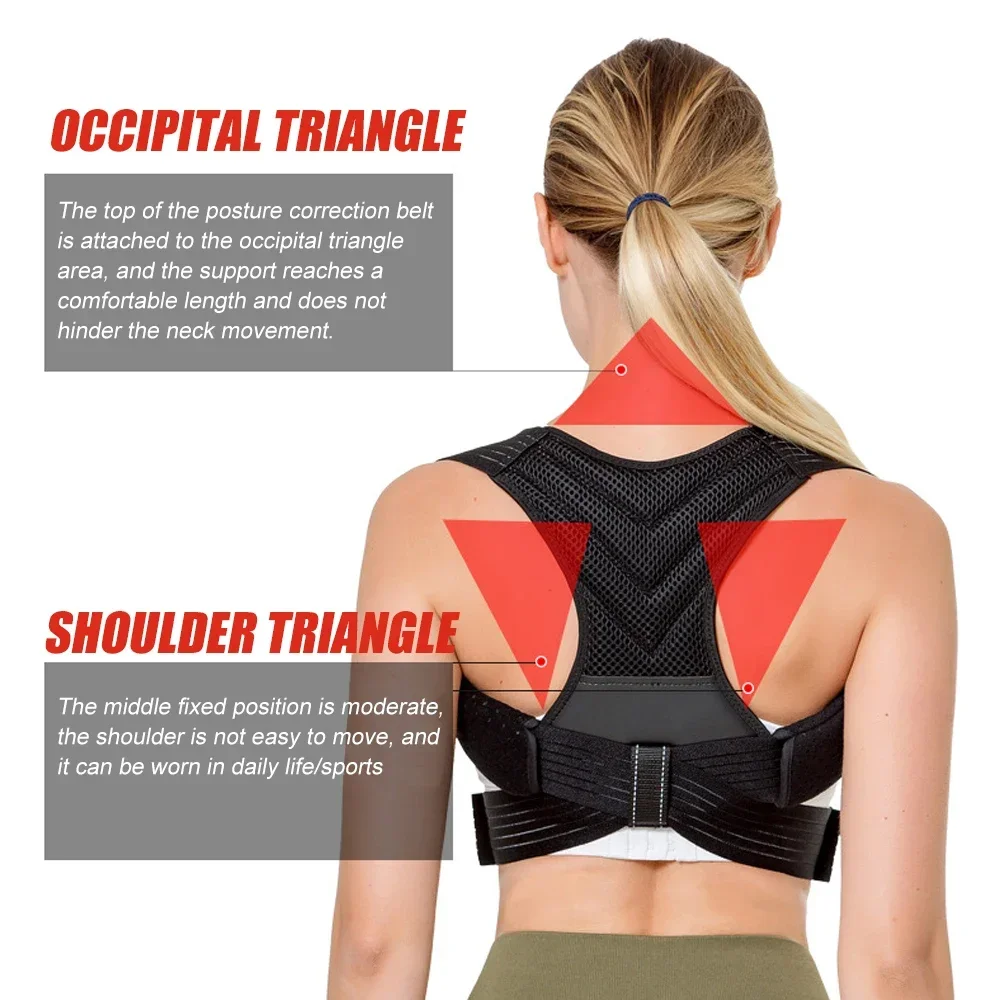 Posture Corrector Breathable Back Straightener, Upper Back Brace Providing Pain Relief From Neck, Shoulder