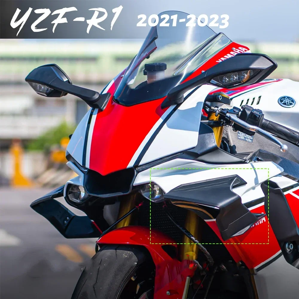 MTKRACING For YAMAHA R1 R1M 2020-2023 Fairing Winglets Fin Trim Cover Motorcycle Wing Protector Wind Fairing Winglets