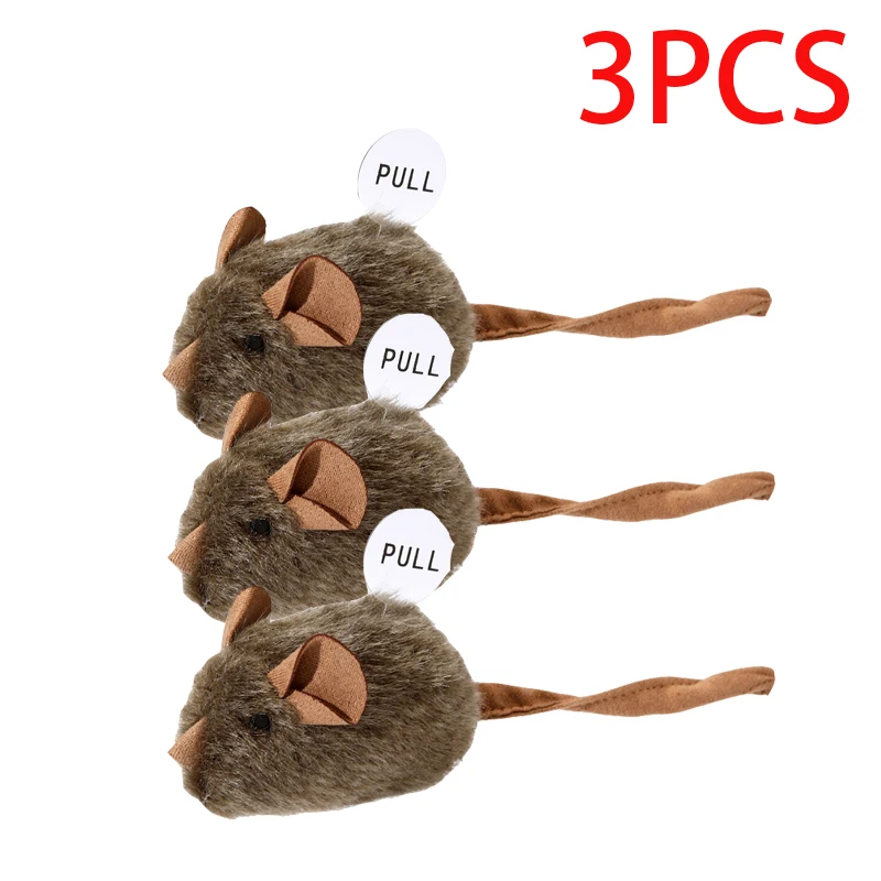 Interaktives Maus-Plüsch-Katzenspielzeug Quietschende Imitationsmäuse Bissresistentes Kätzchen-Spielzeug Interaktives Plüsch-Katzenspielzeug Zubehör – Detail 7