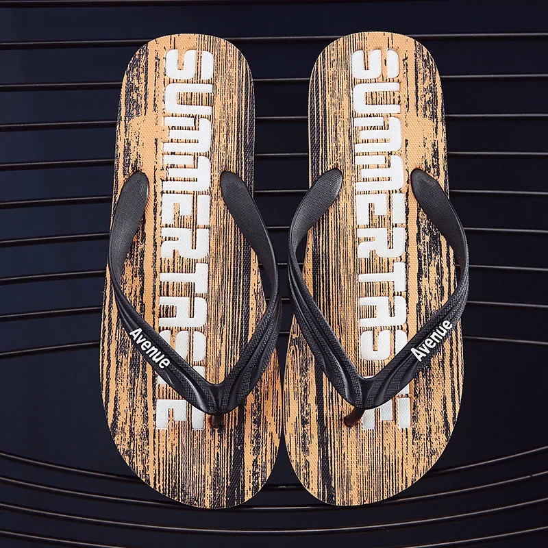 

Мужские шлепанцы, летние противоскользящие персонализированные студенческие тапочки в Корейском стиле, мужская верхняя одежда, пляжная обувь, новинка 2023 года