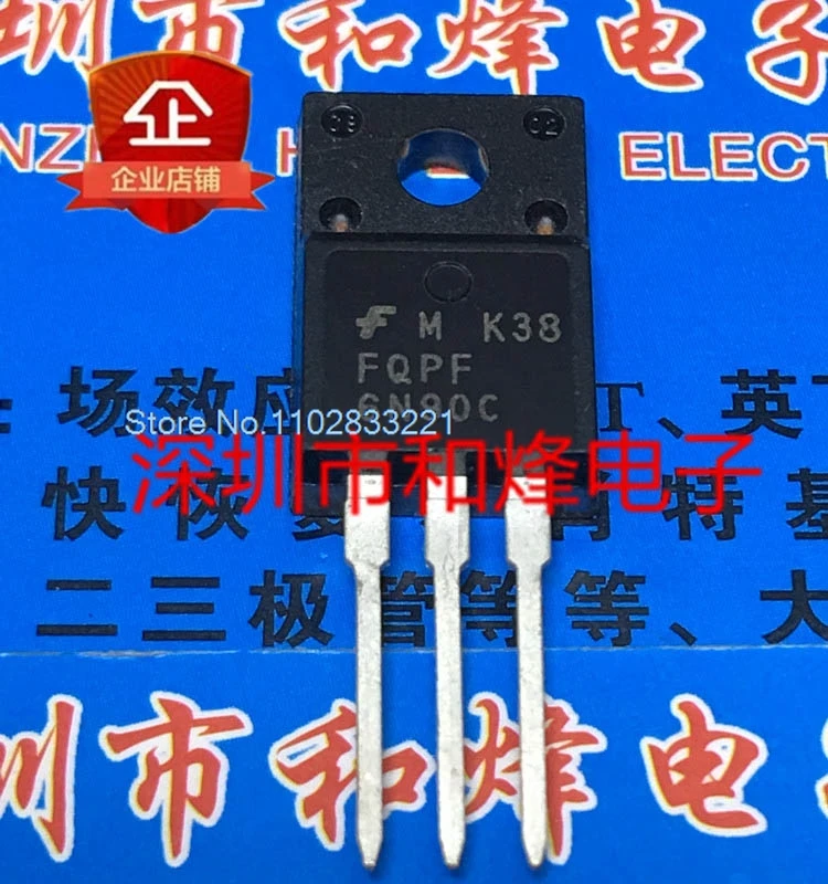 （10PCS/LOT） FQPF6N90C  TO-220F 900V 6A  MOS IGBT