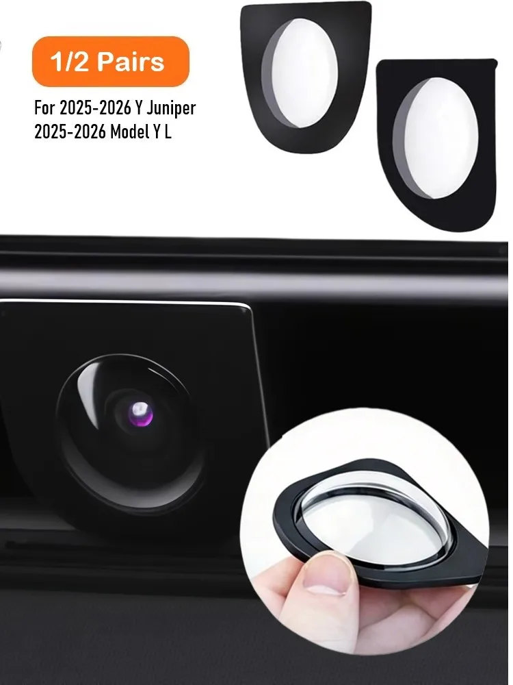 1/2 Paar staubdichte Objektivabdeckung, wasserdicht, kollisionssicher, Displayschutz für die vordere und hintere Kamera für Tesla Model Y/YL Juniper
