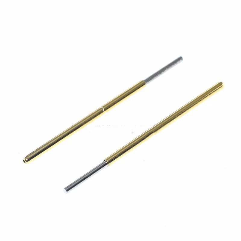 10PCS Testing Probe P100 Retractable Spring-Loaded Pogo Pin for Circuit Board Chip Programming Round/Flat Head with Pin Sleeve