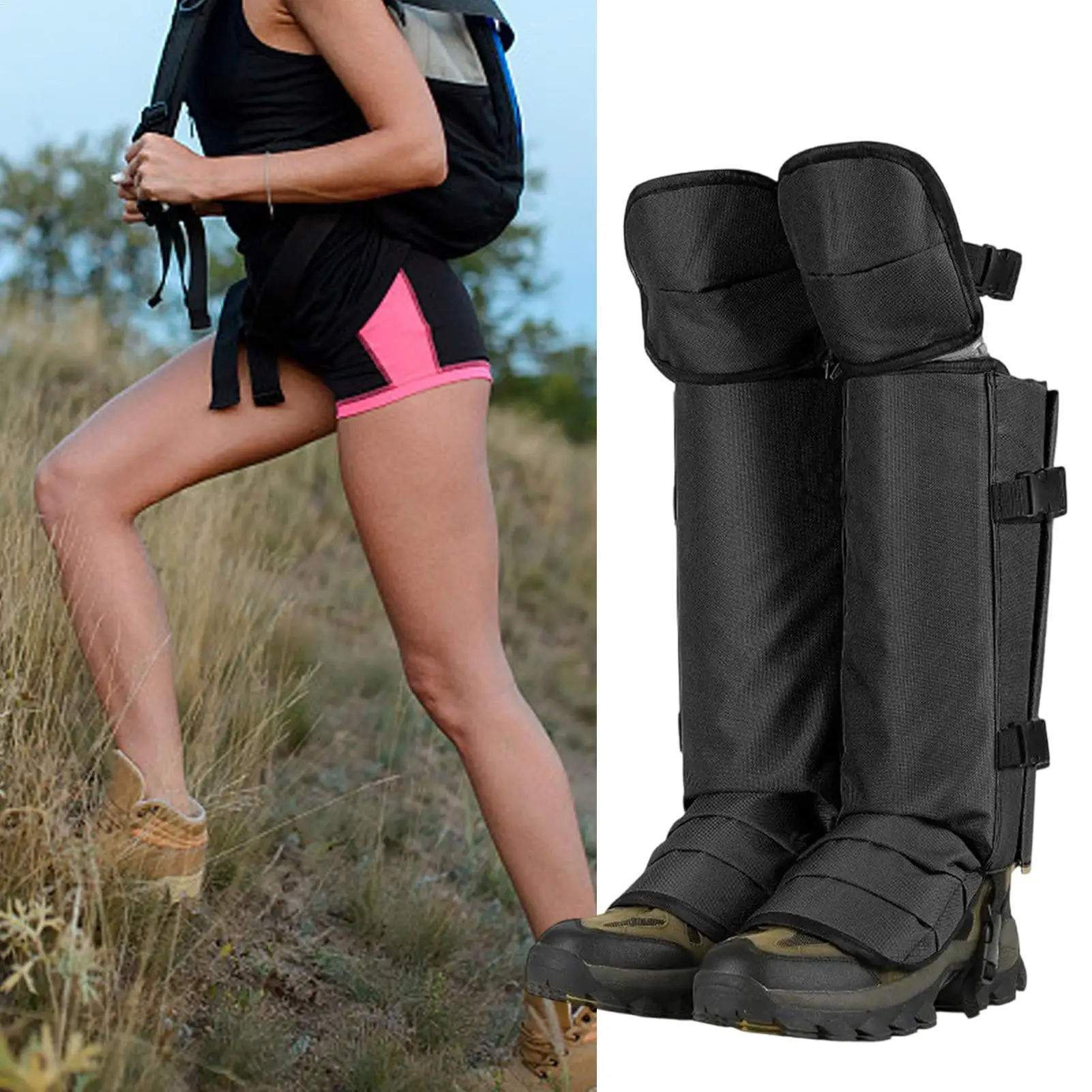 Winter Trail Gaiters Cold Weather Outdoor Leg Protection Gear Winter Boot Gaiters for Men Women Snowboarding Biking Climbing