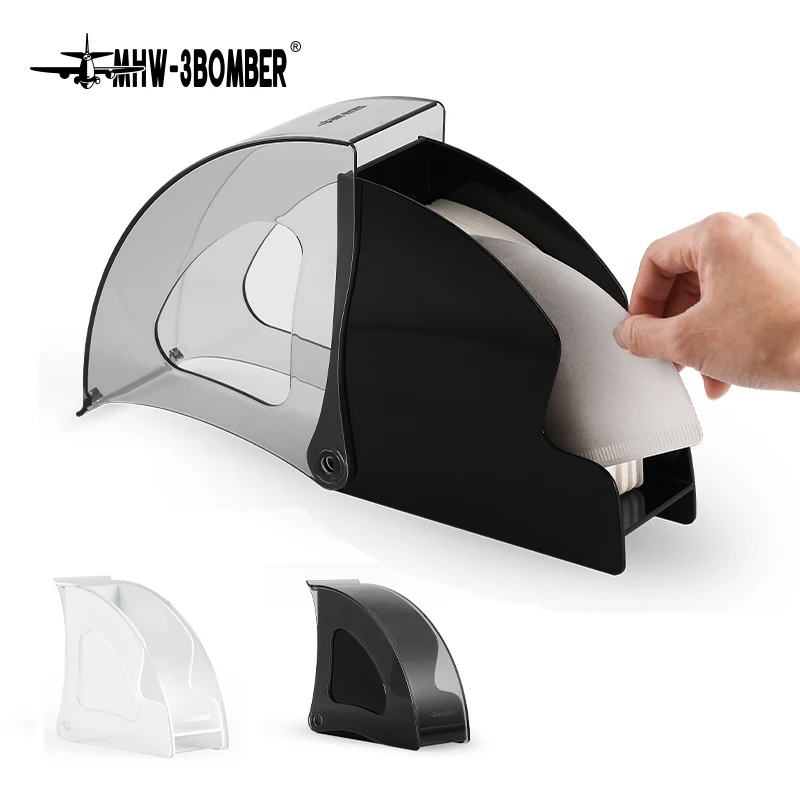 حامل فلتر القهوة MHW 3BOMBER، صندوق فلتر القهوة مع غطاء مقاوم للغبار لمرشحات الورق المخروطية وإكسسوارات المقهى #1