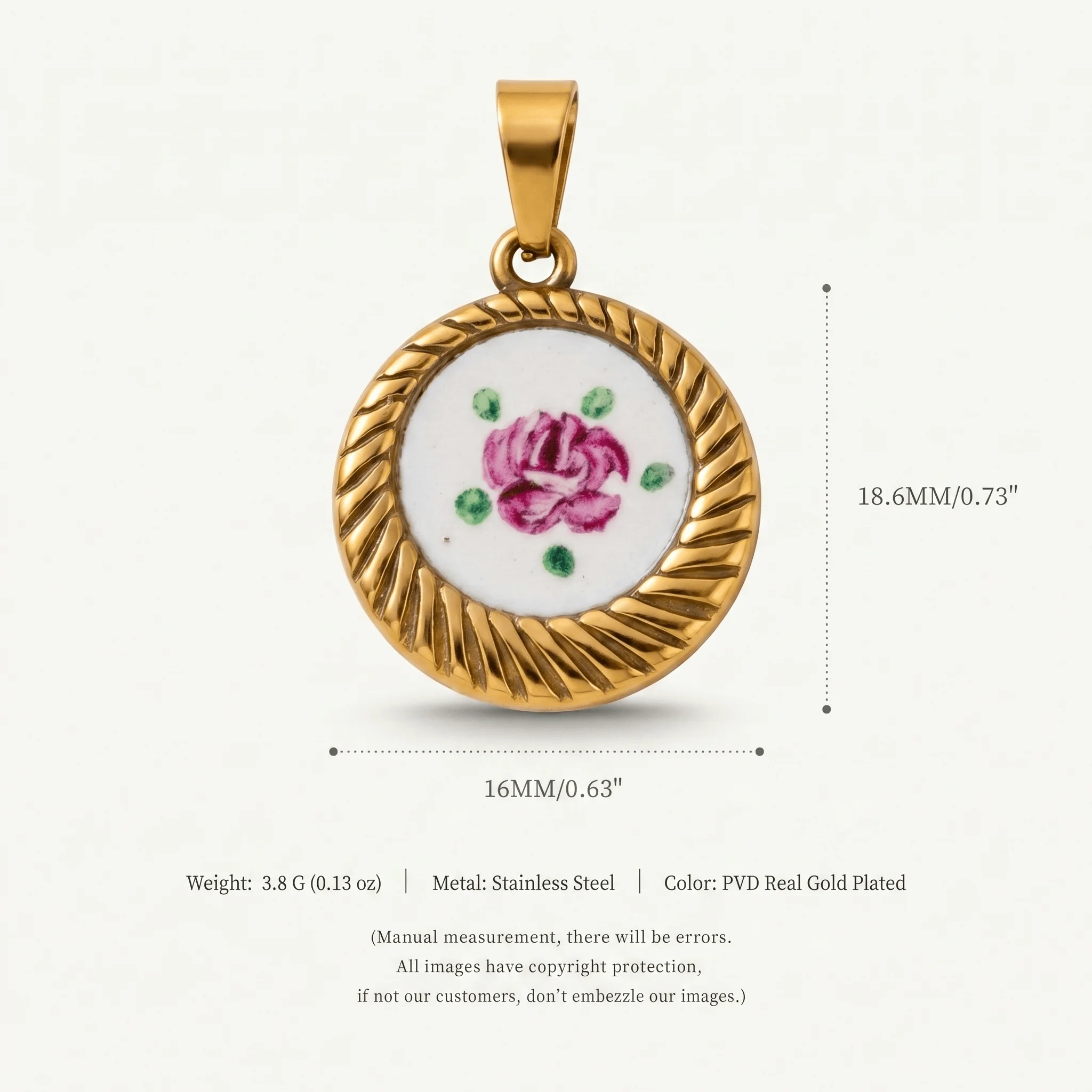 Neue beliebte geometrische herzförmige Blumen-Tropfen-Ölmalerei DIY-Anhänger Charms Schmuckherstellung – Detail 4