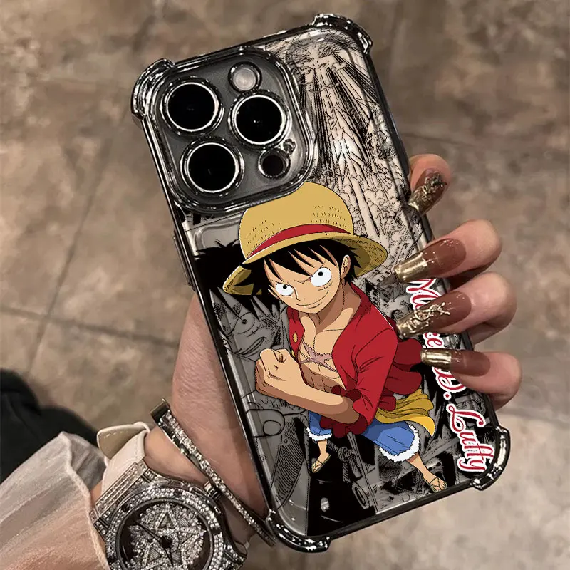 Cool Luffy O-Ones P-Pieces Plating Phone Case For Samsung A37 A57 A07 A36 A16 A06 A35 A55 A15 A54 A34 A24 A14 A05 A04 4G 5G - view 2
