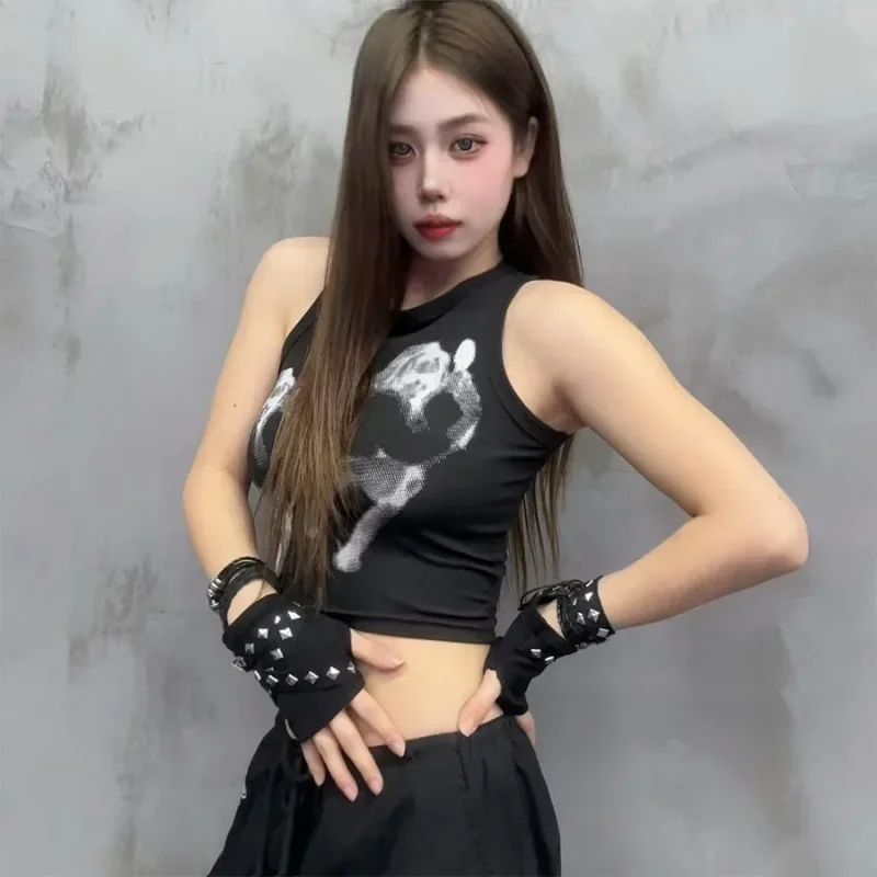 Перчатки в стиле панк Willow Nail, мотоциклетные перчатки, черные, индивидуальные, в стиле Харадзюку, с рукавами на половину пальцев, женские функциональные стильные танцевальные перчатки