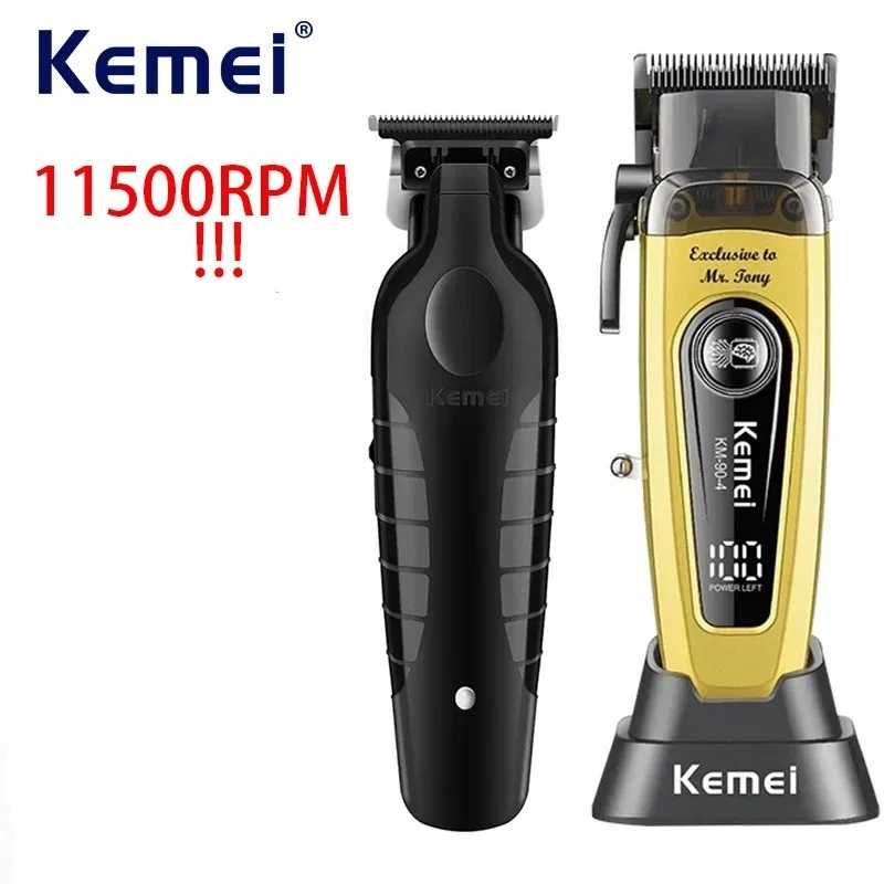 

Km-2299 Km-90-4 Парикмахерская машинка для стрижки волос 11500 об/мин, профессиональные перезаряжаемые триммеры, бесщеточный двигатель, мужская машина для стрижки волос