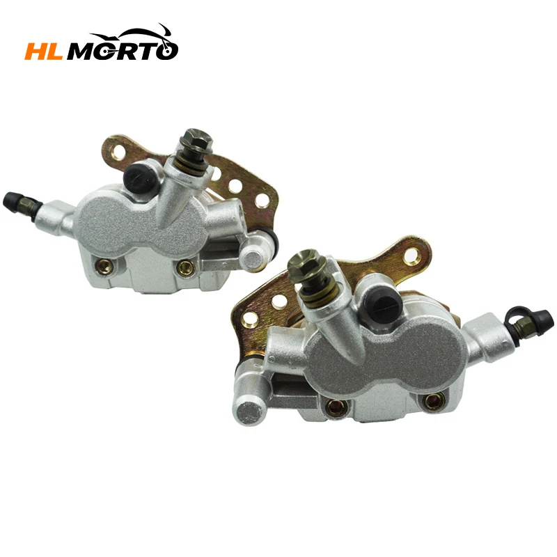 

1pair Motorcycle Front Left Right Brake Caliper Disc Brake Pump Adapter Silver For Kawasaki KVF650 KVF750 KRF750