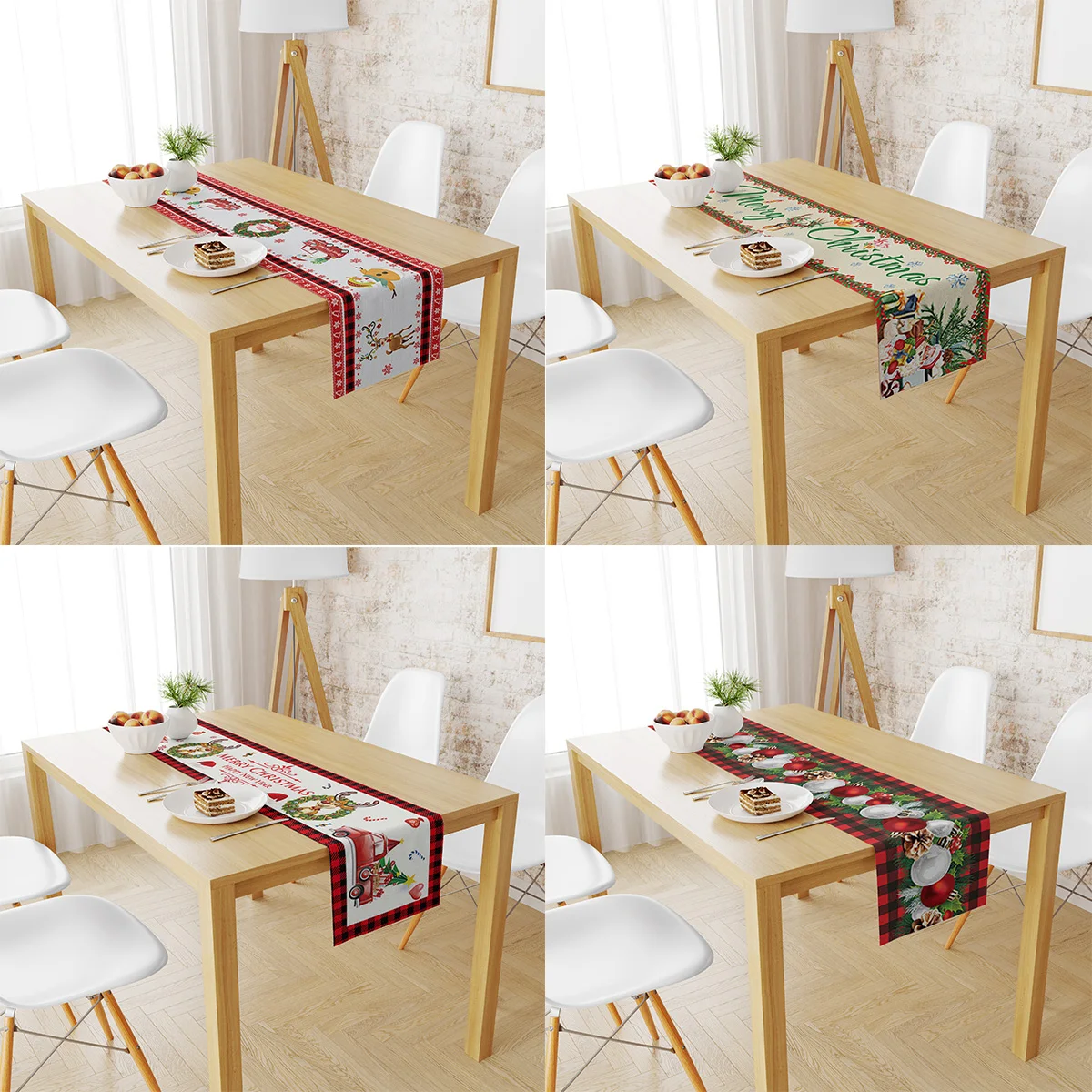 

Christmas Table Runner Cloth Merry Christmas Table Decor for Home 2024 Tablecloth Xmas Ornament Navidad Natal New Year Gift 2025