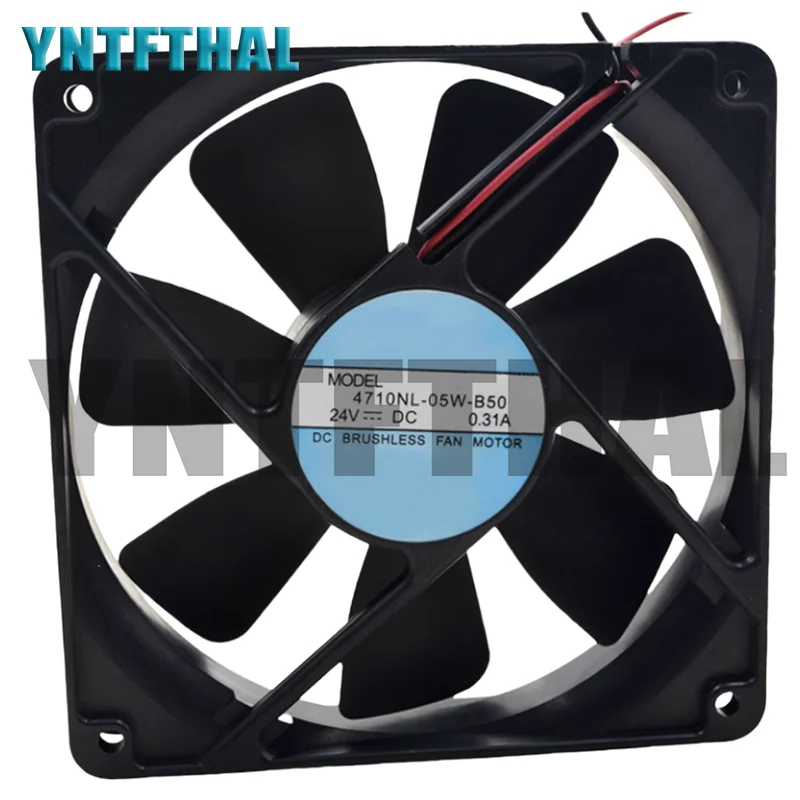 جديد 4710NL-05W-B50 24V 0.31A 12CM 2-Wire مروحة تبريد